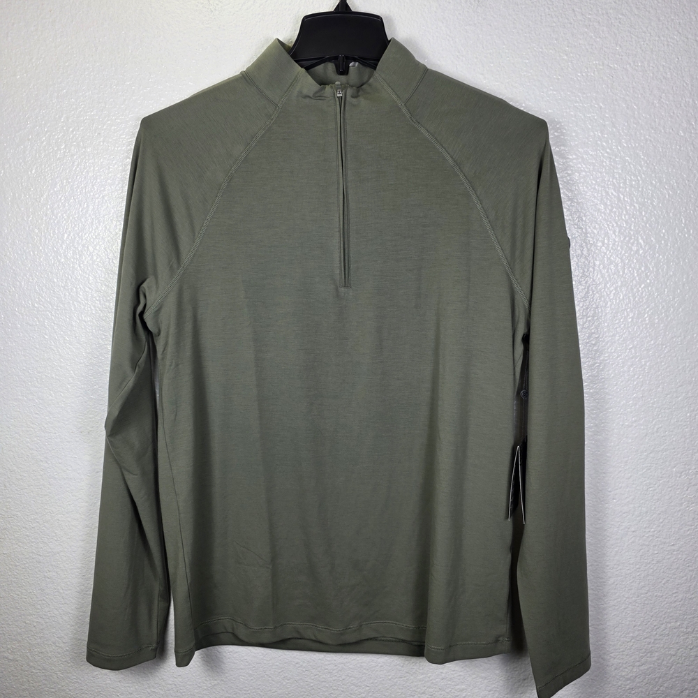 G/FORE Men’s Luxe Quarter Zip Lite Mid Layer‎ Golf Pullover Isle Green Size M